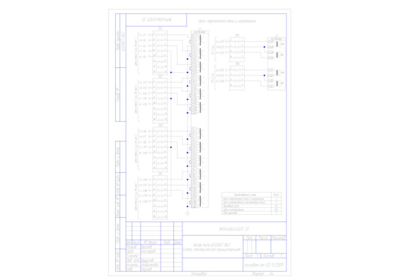 NPP Ekra. Schematic diagram of electrical cabinet SHE2607 062