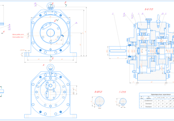 Cylindrical-planetary gearbox