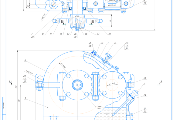 Cylindrical oblique gearbox