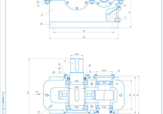 Cylindrical gearbox (var. 146)
