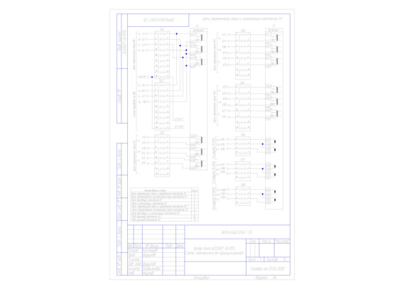 NPP Ekra. Schematic diagram of electrical cabinet SHE2607 041015