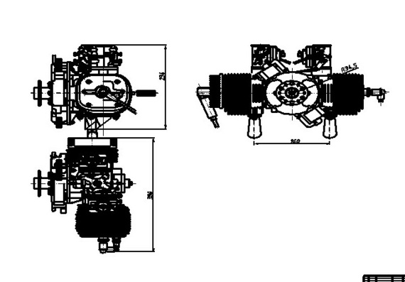 Rotary piston engine Limbach L275 E