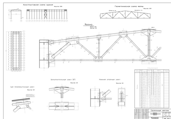 Design of the steel frame of a one-storey industrial building