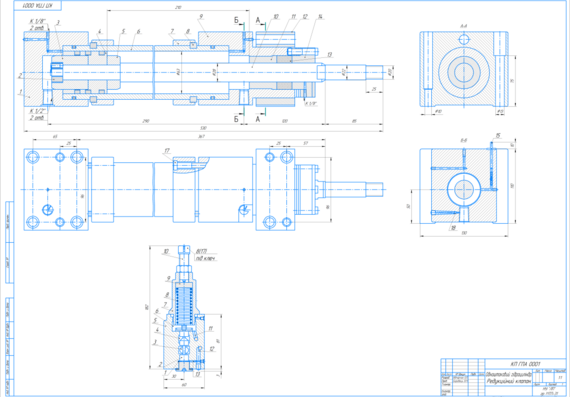 Design of a hydraulic motor for press drive