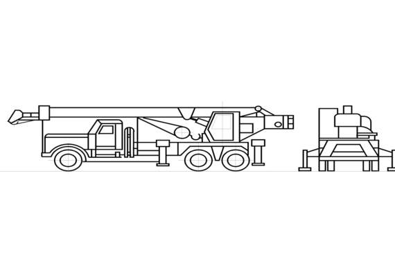 Truck crane KS-4571 | Download drawings, blueprints, Autocad blocks, 3D ...