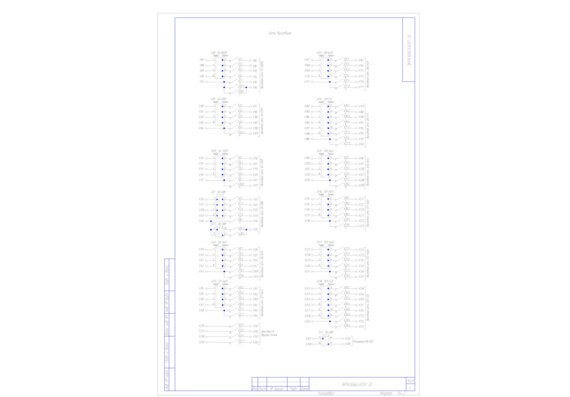 NPP Ekra. Schematic diagram of electrical cabinet SHE2607 062