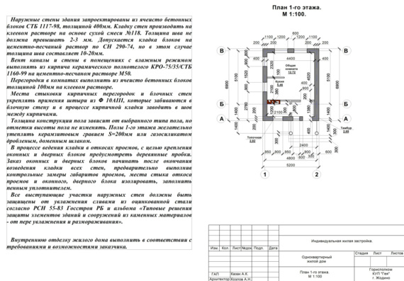Архитектурный проект. Объект 11/44-69 Индивидуальный одноквартирный жилой дом