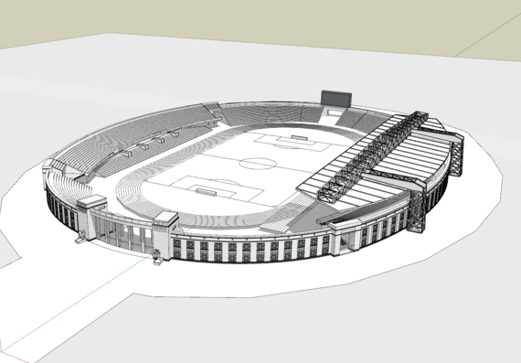 Stadium in sketchup