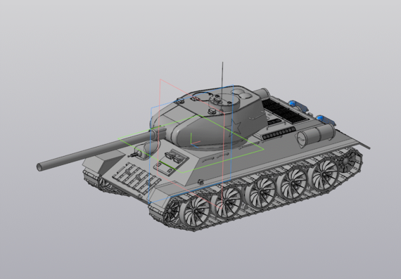 Танк Т-34-85 - 3D модель