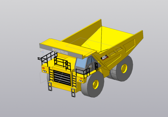 3D model dump truck Caterpillar 777D