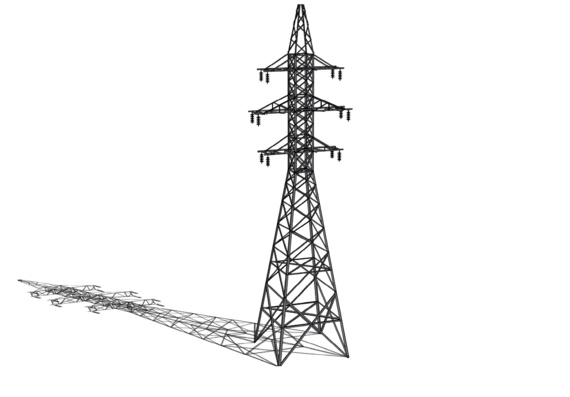 Power line tower 3.407-119, type U35-2T-TS+5
