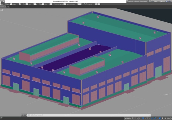 3d model of an industrial building