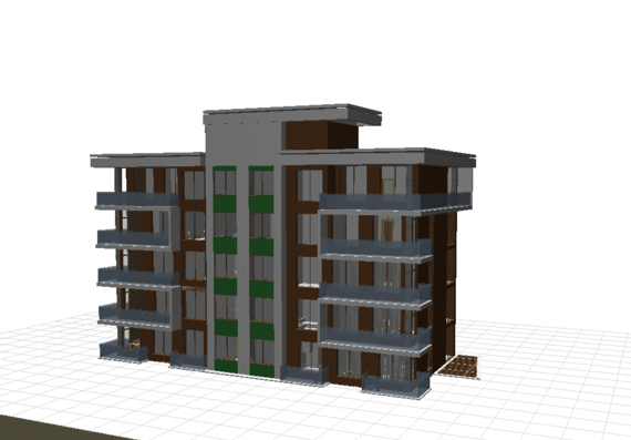 Проект 6-этажной гостиницы в archicad