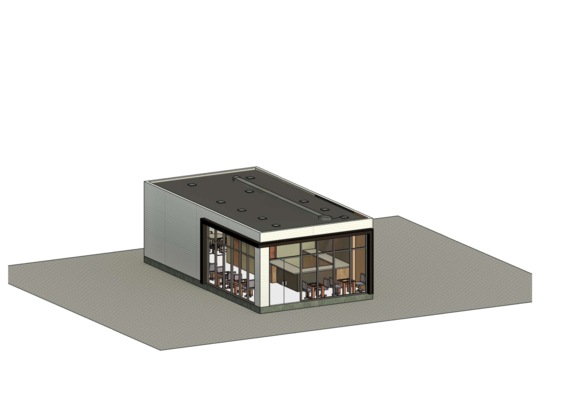 small cafe in revit