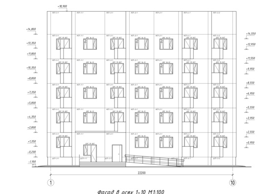 Course project of a civil building from large-panel elements