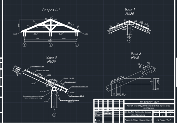 Calculation and design of roof structure elements