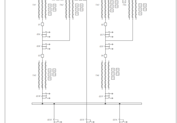 Schematic diagram of outdoor switchgear 330-7 quadrangle