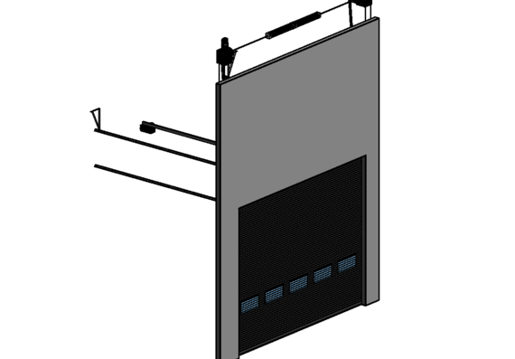 Sectional steel door