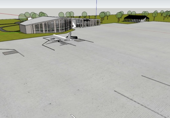 Airport in sketchup