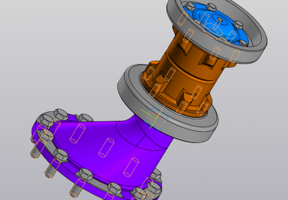 Roller supporting - 3D assembly