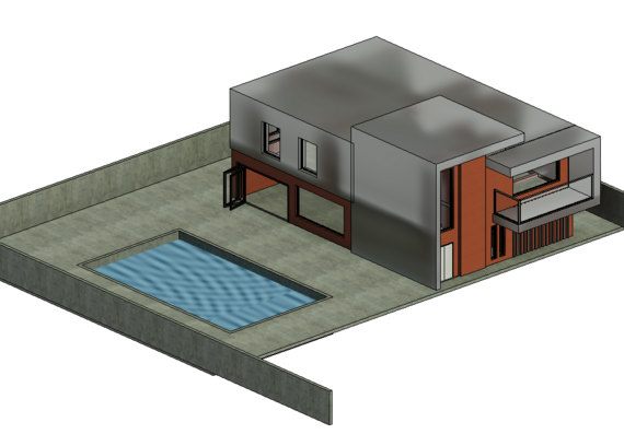 Современный дом в Америке с бассейном