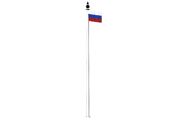 Parametric family of the flag of the Russian Federation on the flagpole