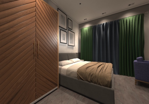 Hotel room in 3D max