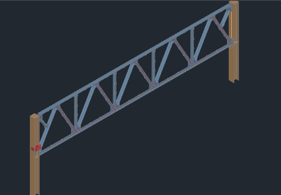 Metal truss in 3D