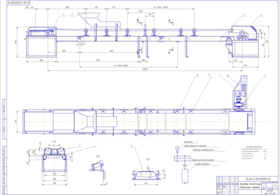 Calculation of the conveyor belt