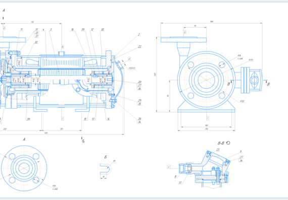 Electric pump TsG-6/32 - Assembly drawing