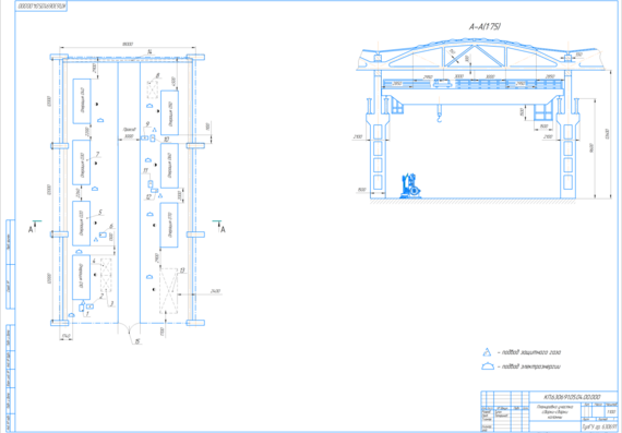 Layout of the column assembly-welding site