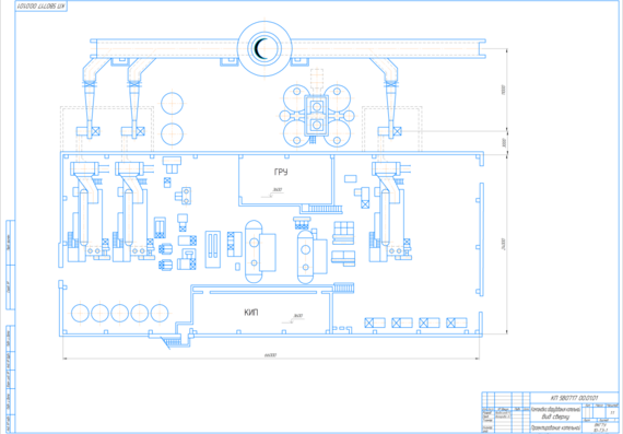 Boiler room layout - Top view