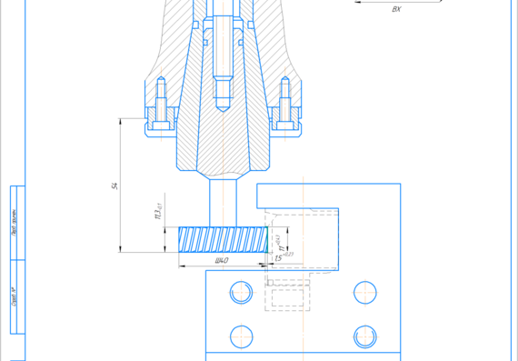 Scheme of setting up a milling machine