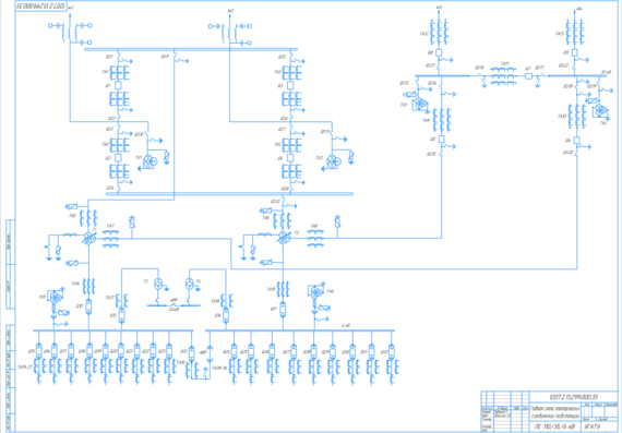 Substation main wiring diagram