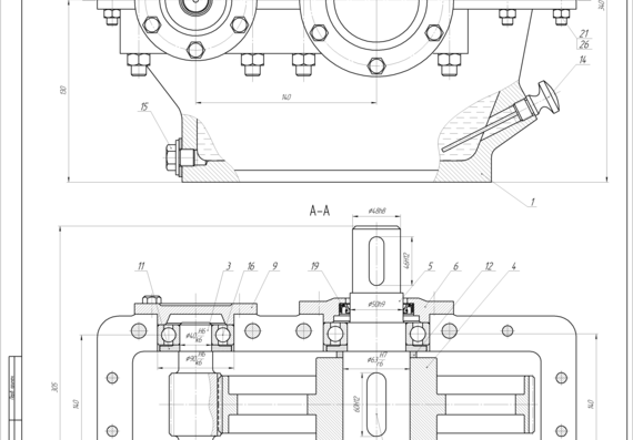 Design a two-stage mechanical drive