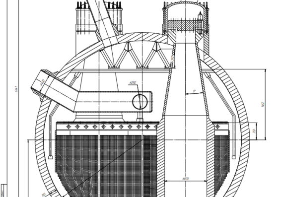 Drawing of the steam generator vver-1000