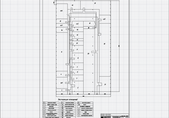 Компоновочный план производственного корпуса со схемой грузопотоков