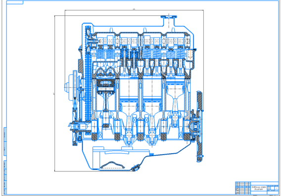 Longitudinal and transverse view of the VAZ 2106 engine