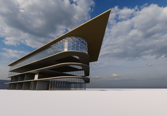 The building of the spa concept in revit