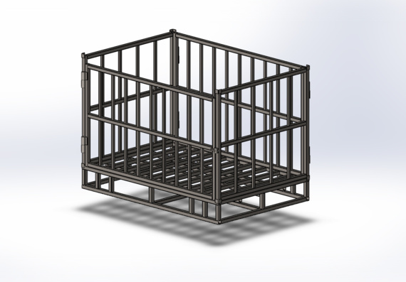 Modular shelving for metal structure parts