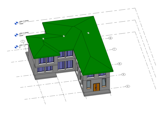 Private house template in revit