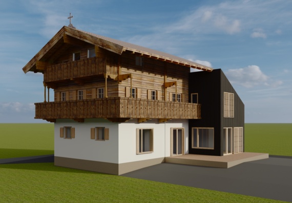 3D модель фермерского дома