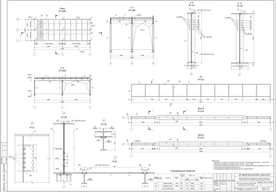 Structural Design of Steel Beam Cage of Industrial Building Work Site