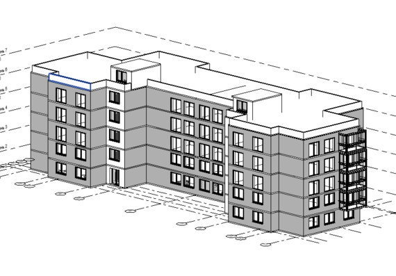 Mid-rise house in Revit