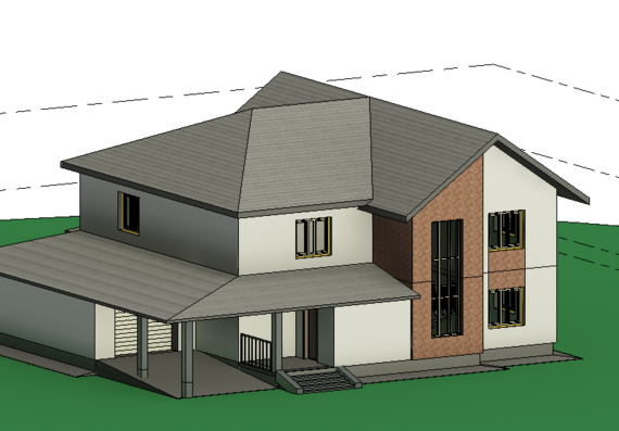 Architectural design of an individual residential house