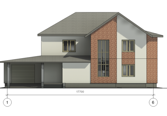 Architectural design of an individual residential house