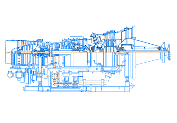 Drawing of the AL-31STN gas turbine unit
