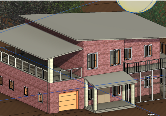 Индивидуальный жилой дом с террасой и балконом