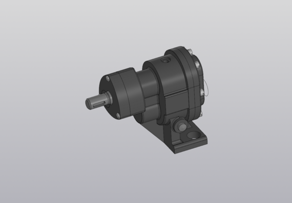 Gear pump - assembly in 3D