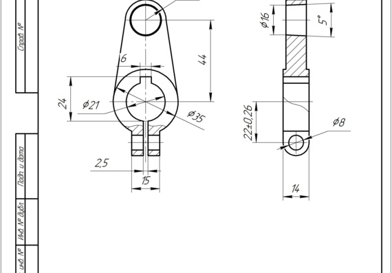 Crank IG.004.009.000 SB (drawing and specification)